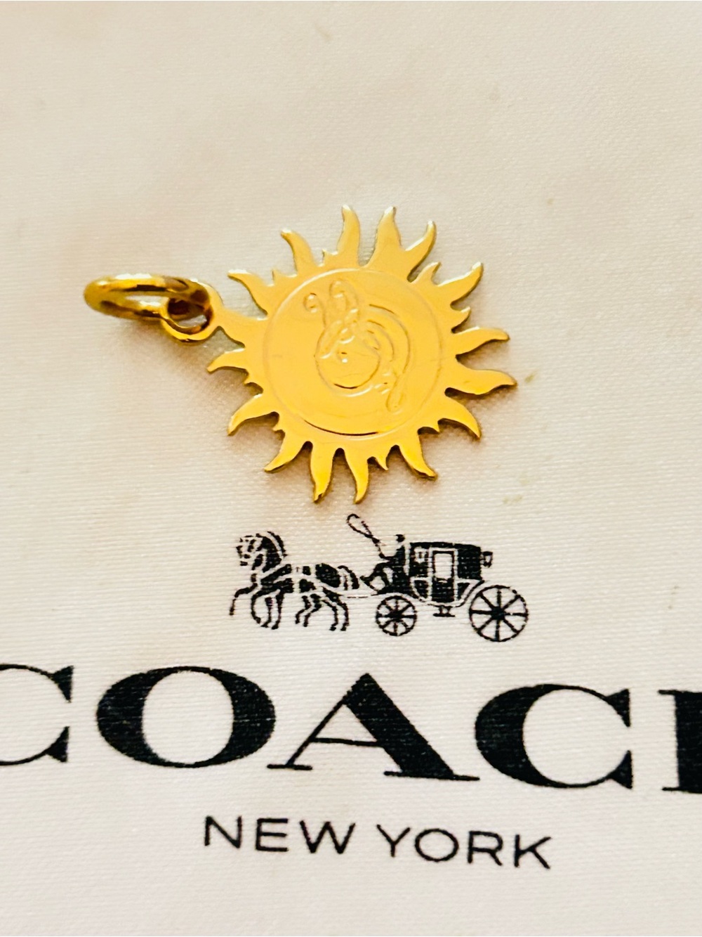 NWOT RARE Coach x Tony Duquette Sunburst Charm Necklace/ Keychain/ Bag Charm